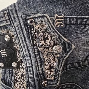 Miss Me Blue Rhinestone Embellished Jeans